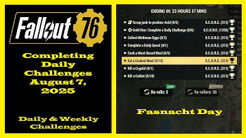 Completing Daily Challenges For August 7, 2025 - Fallout 76 Daily Challenges Guide