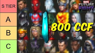 BEST 800 CCF Heroes TIER LIST (August, 31 Tier 3) - Marvel Future Fight
