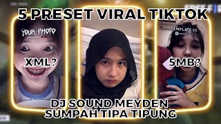 TOP 5 PRESET ALIGHT MOTION || DJ SOUND MEYDEN - SUMPAH TIPA TIPUNG || Fyp Tiktok