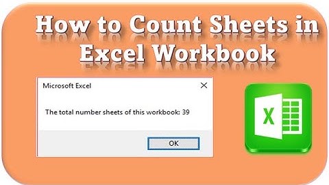 How to count sheets in Excel|Excel Tutorial