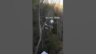 He kicked off a tree to save himself🤯