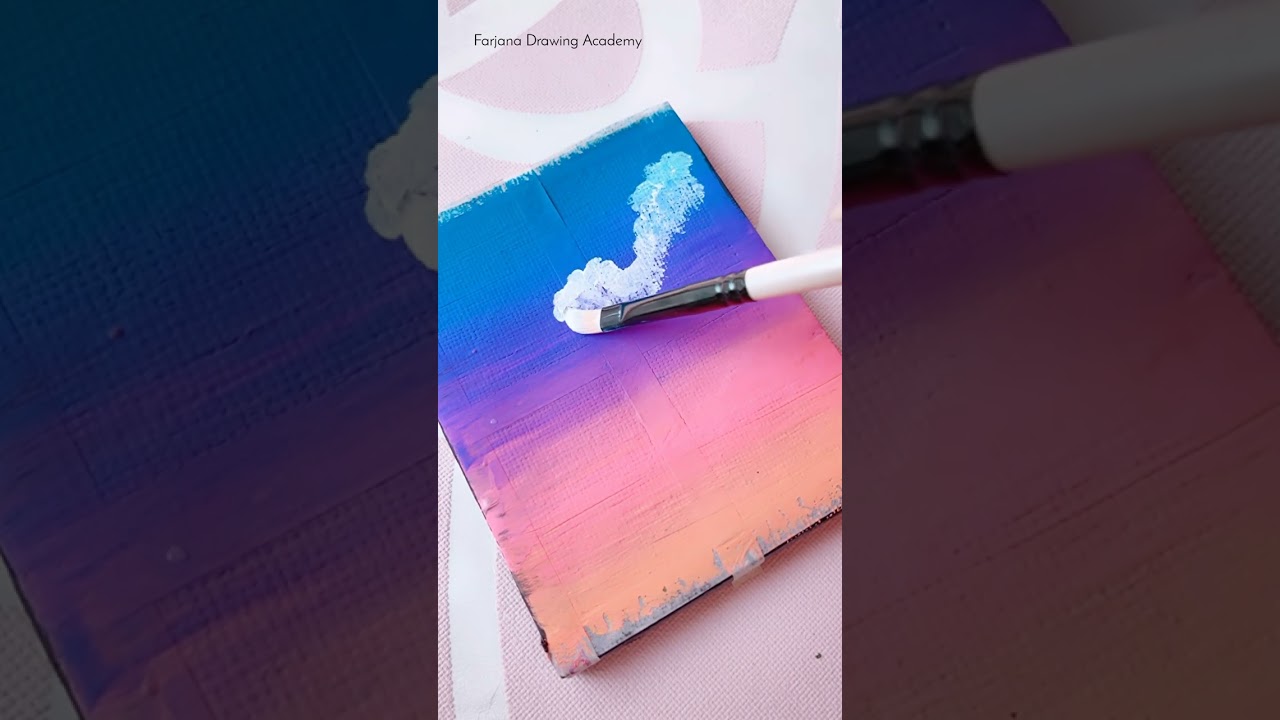 Easy Acrylic Painting - Night Scenery Through Window 