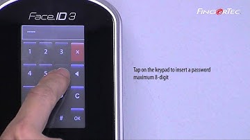 FingerTec Face ID 3 - User Management - To Change or Add Password