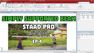 How to Design Simply supported Beam in Staad pro | EP4 தமிழில் | Basic explanation