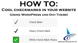 Wordpress Divi - How to add checkmarks to your bullet list