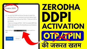 Zerodha me DDPI Activate Kaise Kare? Enable DDPI in Zerodha - NO NEED of OTP or TPIN!! ✅👍