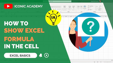 How to Show Formula in the Excel Cells || ICONIC ACADEMY