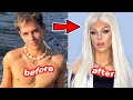 shocking boy to girl transformation (drag queen makeup tutorial) Sugar & Spice