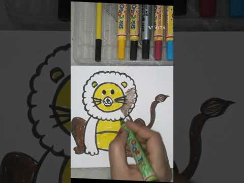 видео: Draw lion with me #easydrawing #artworks by Poonam