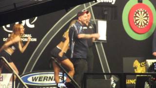 Phil 'The Power' Taylor ...PDC darts intro live @ Capital Fm Arena,Nottingham.12/03/15.