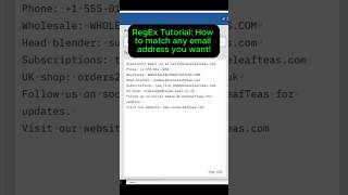RegEx Tutorial: How to match any email address you want!