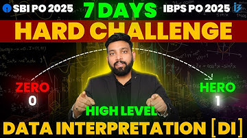 7 Days DI Hard Challenge 🔥 | High Level | Data Interpretation | SBI PO 2025 & IBPS PO 2025 | Day #1