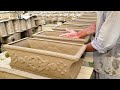 Slip Casting Process of Rectangular Clay Flower Pots | Superb Technique of Flower Pot Making