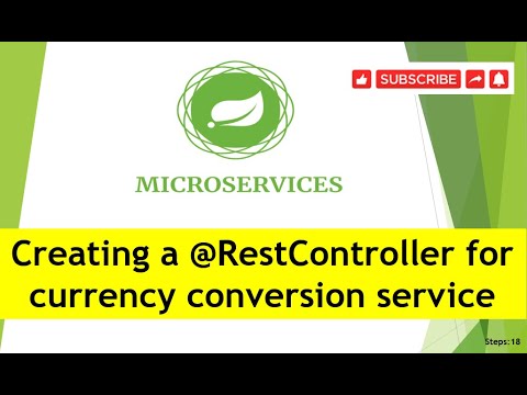 Step 18.  Setting up currency conversion service using  @RestController