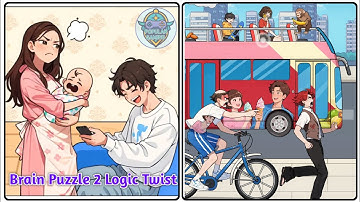 Brain Puzzle 2 Logic Twist Level 16: Help the barber escape the customer