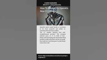 How To Prompt On OpenAI’s New O1 Models