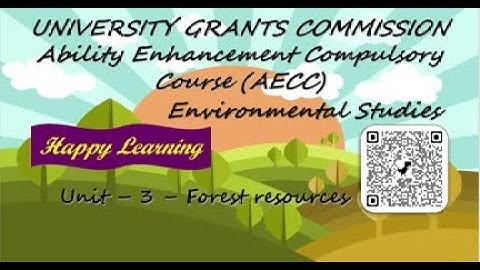 EVS Notes for all UG || Unit 3 - 2 - Forest resources || Happy Learning