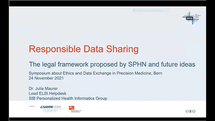 Julia Maurer: Responsible Data Sharing: The legal ...