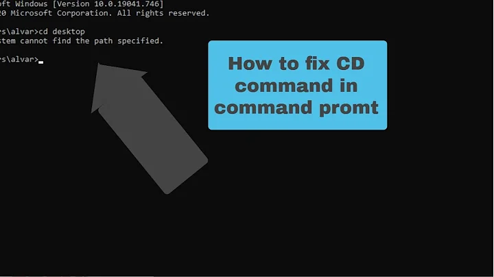 How to fix CD command not working in command promt