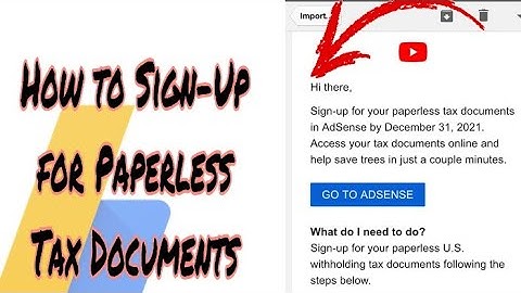 How to Sign-up for Paperless Tax Documents | New Update from Google Adsense