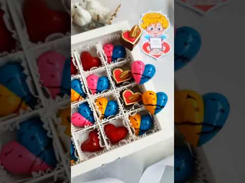 Елітні шоколадні цукерки Начинка  полуниця манго маракуйя карамель Солодкий подарунок коханій жінці, видео 2