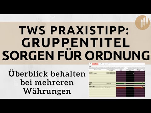 Gruppentitel beseitigen das (Währungs-)Chaos in der TWS