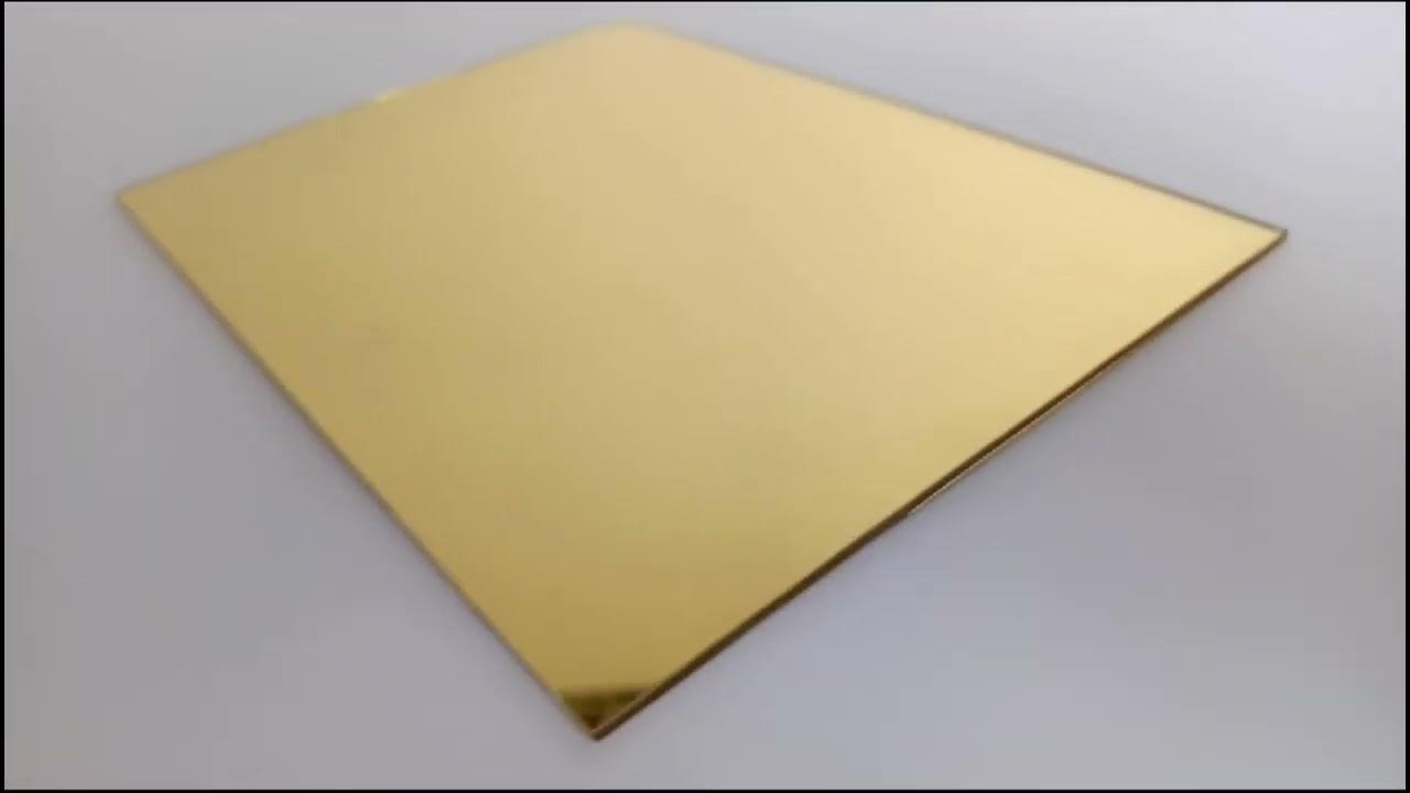 Зеркальный пластик Акрил Золото - YouTube
