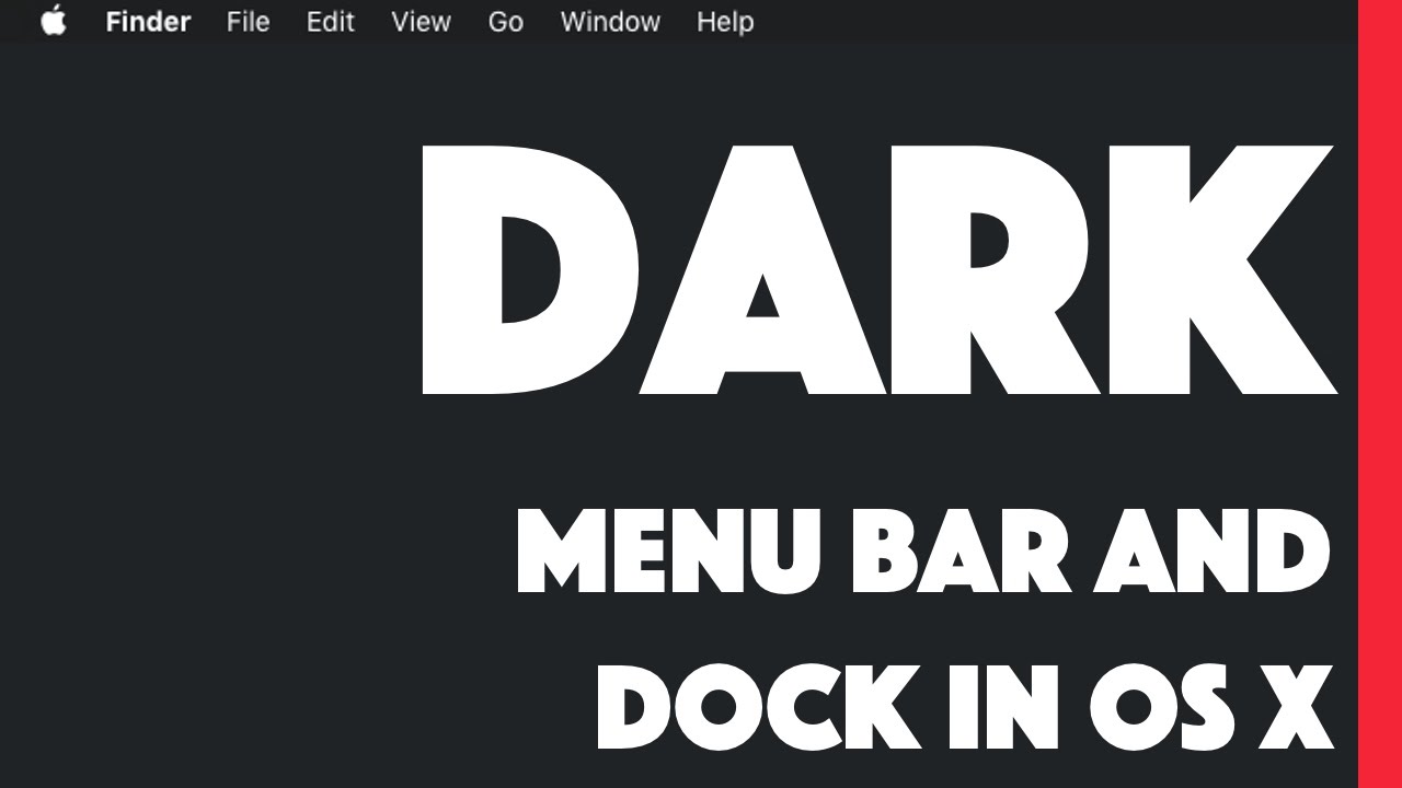How To: Use Dark Mode In Mac OS X - YouTube
