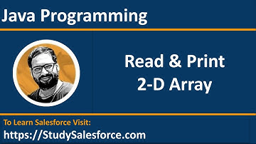 19 Java Program | Reading and Printing 2-D Array | by Sanjay Gupta