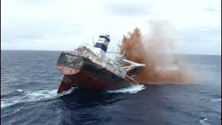 Cargo ship sinking , VLOC Stellar Banner gets scuttled HD