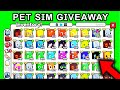 IM GIVING FREE HUGE PETS IN PET SIMULATOR 99 - Roblox Live
