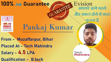 Congrats ,Pankaj | Selected in "Tech Mahindra" |4.5 LPA| ELECTRONICS ENGINEER, PoY 2021| Muzaffarpur