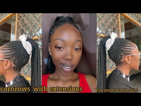 how to plait #freehand / #conrows with #extensions for beginners ✨️ @Mr.jackhairdo