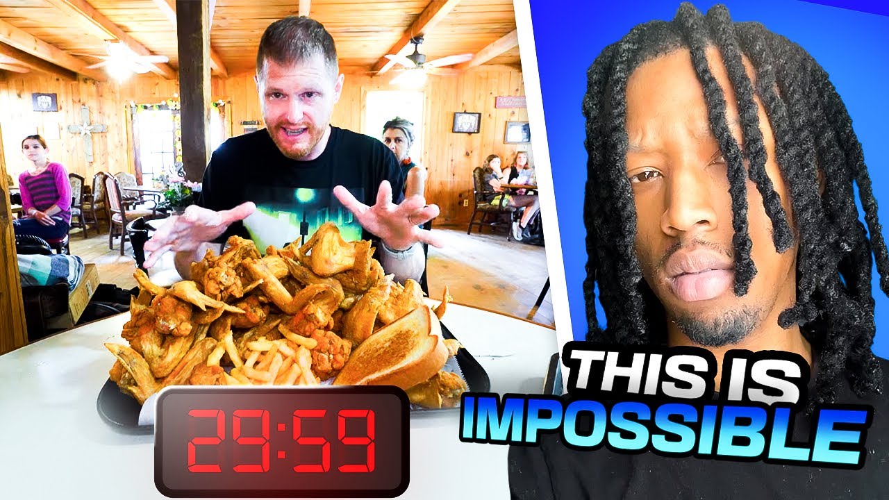 A GUY NAMED ELI TOOK ON A MASSIVE CHICKEN WING CHALLENGE 🍗⏰
