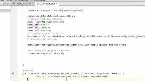 Spinner OnItemSelectedListener   Android Studio