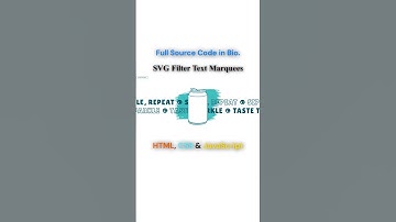 SVG Filter Text Marquees using HTML, CSS & JavaScript #javascriptanimation #shorts