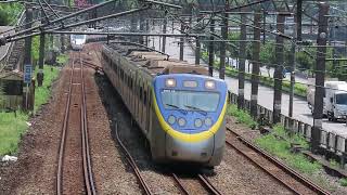 217次TEMU1000太魯閣自強號和2164次EMU800微笑號區間車七堵南交會 2024年7月18日