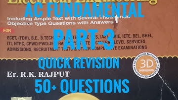 AC fundamental part-3 !! RK Rajput !! For quick revision
