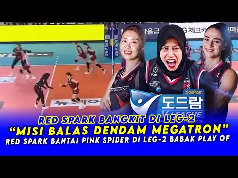 🔴 MISI BALAS DENDAM !! Red Spark Vs Pink Spider LEG-2 Babak Play Of Liga Voli Putri Korea 2024