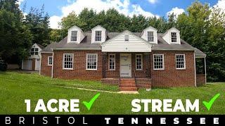 Farmhouse on 8.5 Acres with Barn and a Stream For Sale in Bristol Tennessee