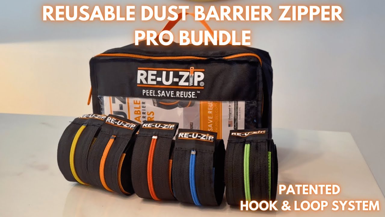 RE-U-ZIP Hook & Loop Dust Barrier Fastener Strips