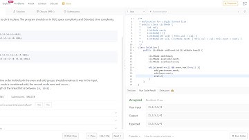 Leetcode | Odd Even Linked List | java  | data structure interview question.
