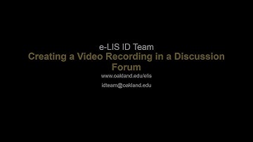Creating a Video Recording in Moodle Discussion Forums