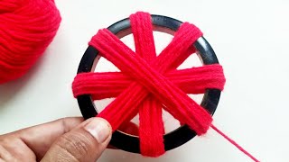 Super Easy Woolen Flower craft ideas with Bangle | Easy Hand Embroidery Flower Tutorial