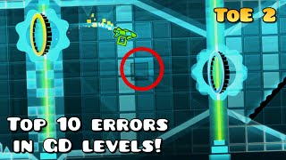 Famous GD top 10 errors in the main Geometry dash levels! Wealth