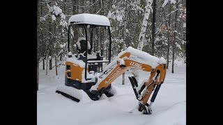 Mini excavator winter torture test.