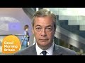 Nigel Farage Defends Brexit Party MEPs Turning Their Backs to the EU Anthem | Good Morning Britain