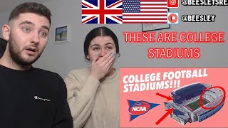 BRITISH COUPLE REACTS | CRITIQUING the TOP 25 COLLEGE FOOTBALL STADIUMS  Secrets and Traditions