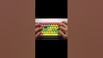 Keyboard with Rainbow Lights 🌈 Magical ASMR Typing #cuttingasmr #keyboard #redefiningcutting