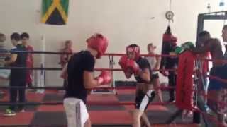 Berat Şimşek - Martin Hillman (english professional boxer) sparring - (training match)